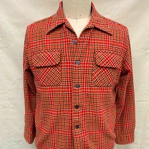 Vintage 70’s trucker flannel shirt JC penny L